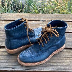Will leather goods leather boots teal blue green